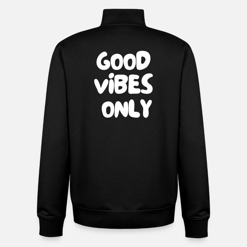 positive Energie - Unisex Organic Zip Sweatshirt von Stanley/Stella - Schwarz