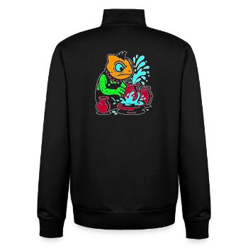 Master Chameleon Artisan  - Unisex Organic Zip Sweatshirt by Stanley/Stella - black - Back - AI Model Male 185 light (185cm)