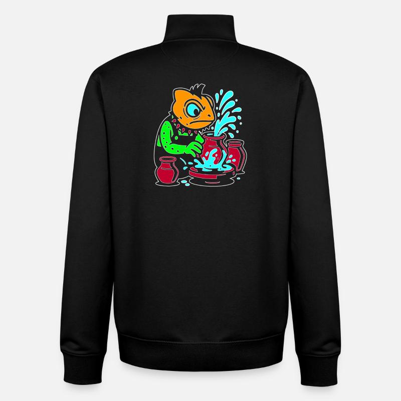 Master Chameleon Artisan  - Unisex Organic Zip Sweatshirt by Stanley/Stella - black