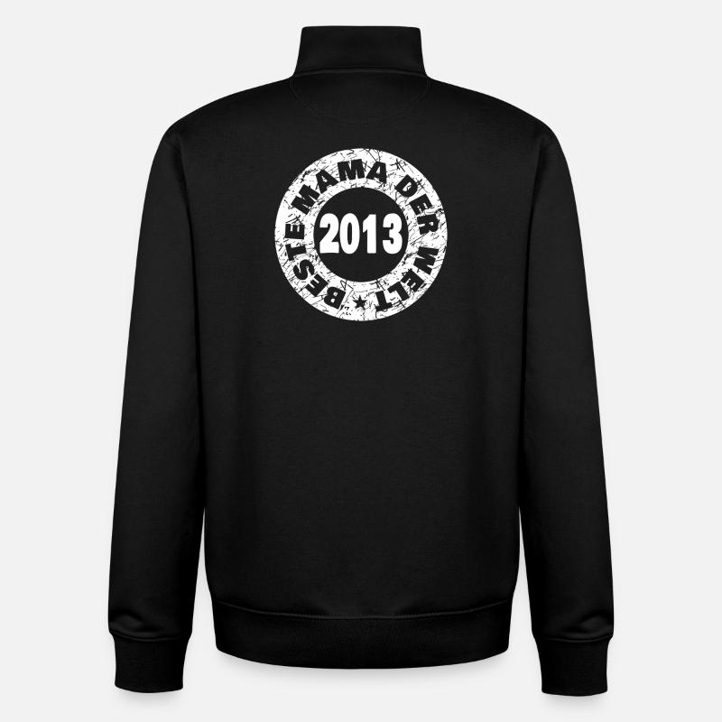 Maman 2013 - Sweat zippé unisexe en coton bio Stanley/Stella - noir
