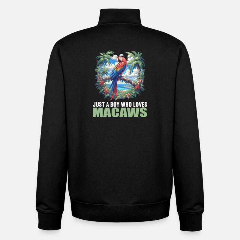 Macaw's Era - Unisex Organic Zip Sweatshirt by Stanley/Stella - black