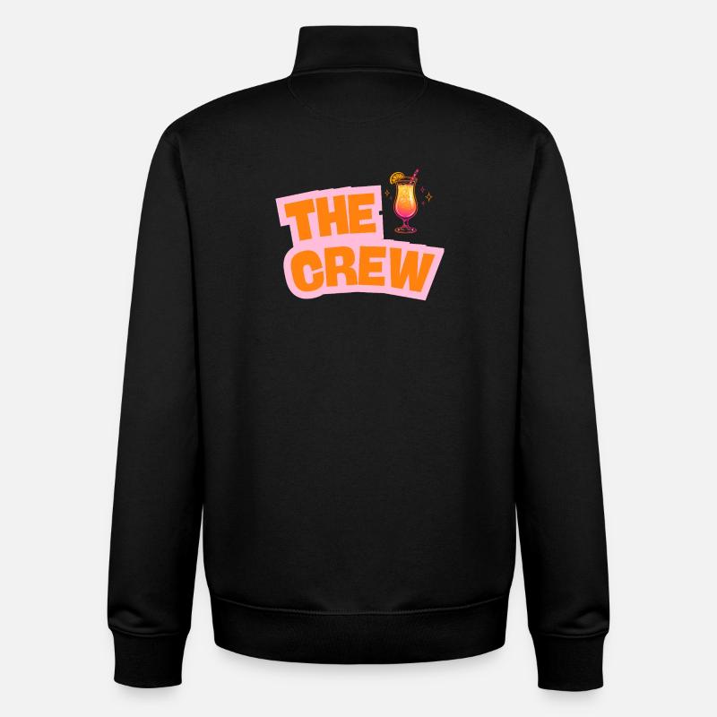 The Crew - Cocktail - personnalisable - Sweat zippé unisexe en coton bio Stanley/Stella - noir