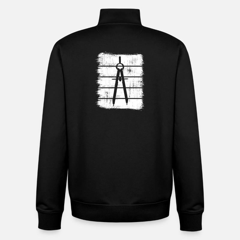 Compas - Sweat zippé unisexe en coton bio Stanley/Stella - noir