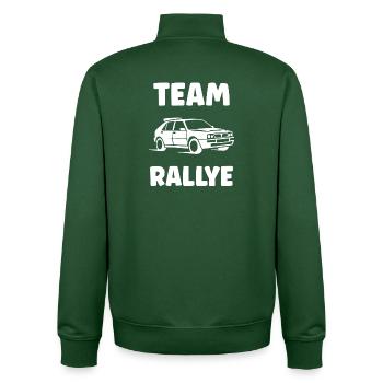 rallye - Sweat zippé unisexe en coton bio Stanley/Stella - vert bouteille - Dos - AI Model Male 185 dark (185cm)