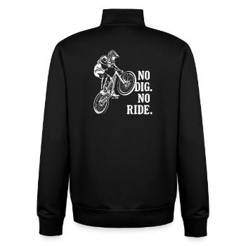 BMX Dirt Jump No Dig No Ride Fahrrad Sprung - Unisex Organic Zip Sweatshirt von Stanley/Stella - Schwarz - Hinten - AI Model Male 185 light (185cm)