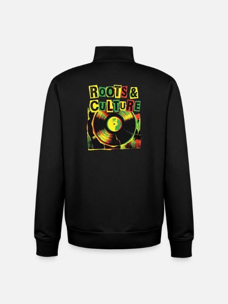 Roots And Culture Reggae - Unisex Organic Zip Sweatshirt by Stanley/Stella - black