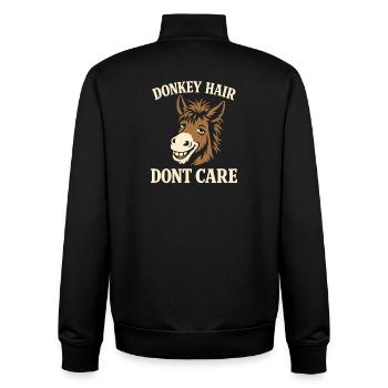 Esel-liebhaber Esel Lustiger Esel Bauernhoftier - Unisex Organic Zip Sweatshirt von Stanley/Stella - Schwarz - Hinten - AI Model Male 185 light (185cm)