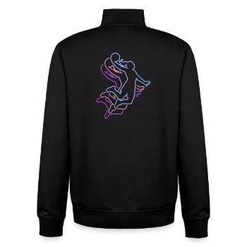Basketball Girls Basketball Women - Unisex Organic Zip Sweatshirt by Stanley/Stella - black - Back - AI Model Male 185 light (185cm)