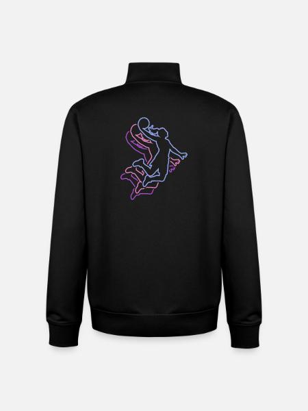 Basket-ball féminin - Sweat zippé unisexe en coton bio Stanley/Stella - noir