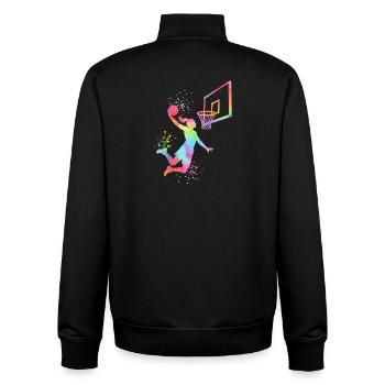 Basketball Girls Basketball Women - Unisex Organic Zip Sweatshirt by Stanley/Stella - black - Back - AI Model Male 185 light (185cm)