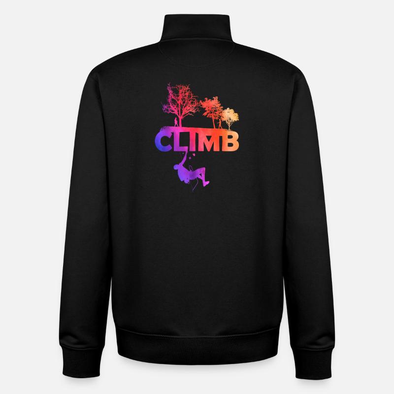 Silhouette de la pente de montée - Sweat zippé unisexe en coton bio Stanley/Stella - noir