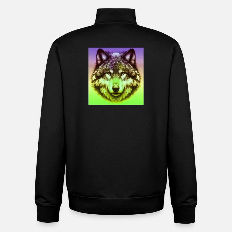 Wolf - Unisex Organic Zip Sweatshirt von Stanley/Stella - Schwarz