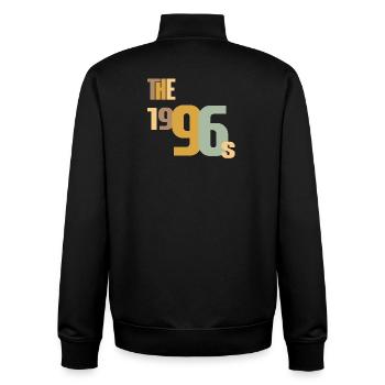 Vintage Year 1996 Birthday 30 Years Gift Idea - Unisex Organic Zip Sweatshirt by Stanley/Stella - black - Back - AI Model Male 185 light (185cm)