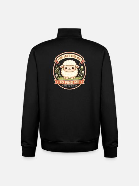 Lamb God Salvation Sheep Bible Verse - Unisex Organic Zip Sweatshirt by Stanley/Stella - black