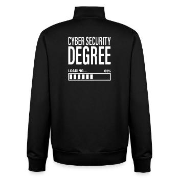 Cybersecurity Student Engineer Cyber Security - Unisex Organic Zip Sweatshirt by Stanley/Stella - black - Back - AI Model Male 185 light (185cm)