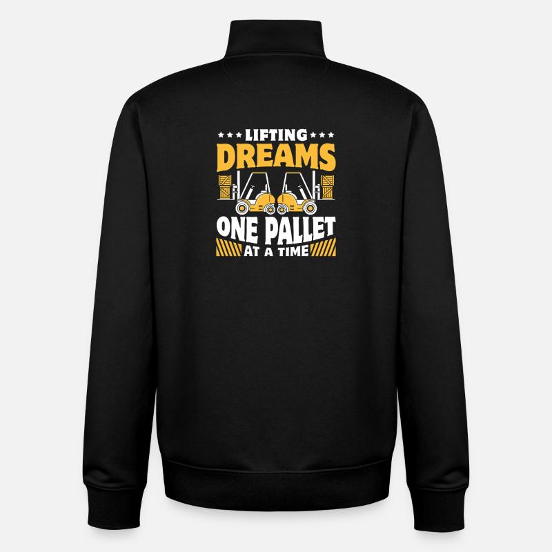 Staplerfahrer Englisch Spruch Stapler - Unisex Organic Zip Sweatshirt von Stanley/Stella - Schwarz