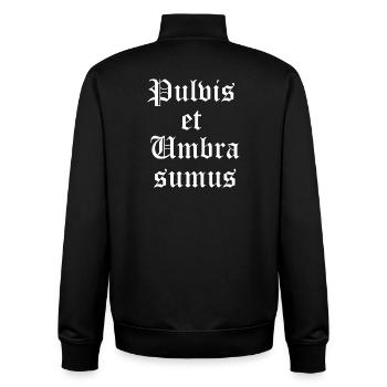 Gothic Latin Blackletter Script - Unisex Organic Zip Sweatshirt by Stanley/Stella - black - Back - AI Model Male 185 light (185cm)