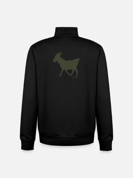 Scapegoat goat olive - Unisex Organic Zip Sweatshirt by Stanley/Stella - black