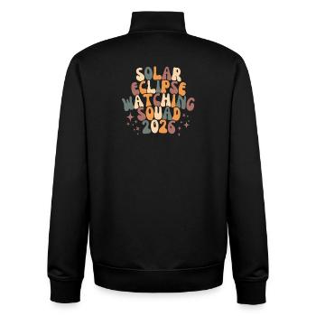 Éclipse solaire totale Islande Millésime 2026 de Reykjavik - Sweat zippé unisexe en coton bio Stanley/Stella - noir - Dos - AI Model Male 185 light (185cm)