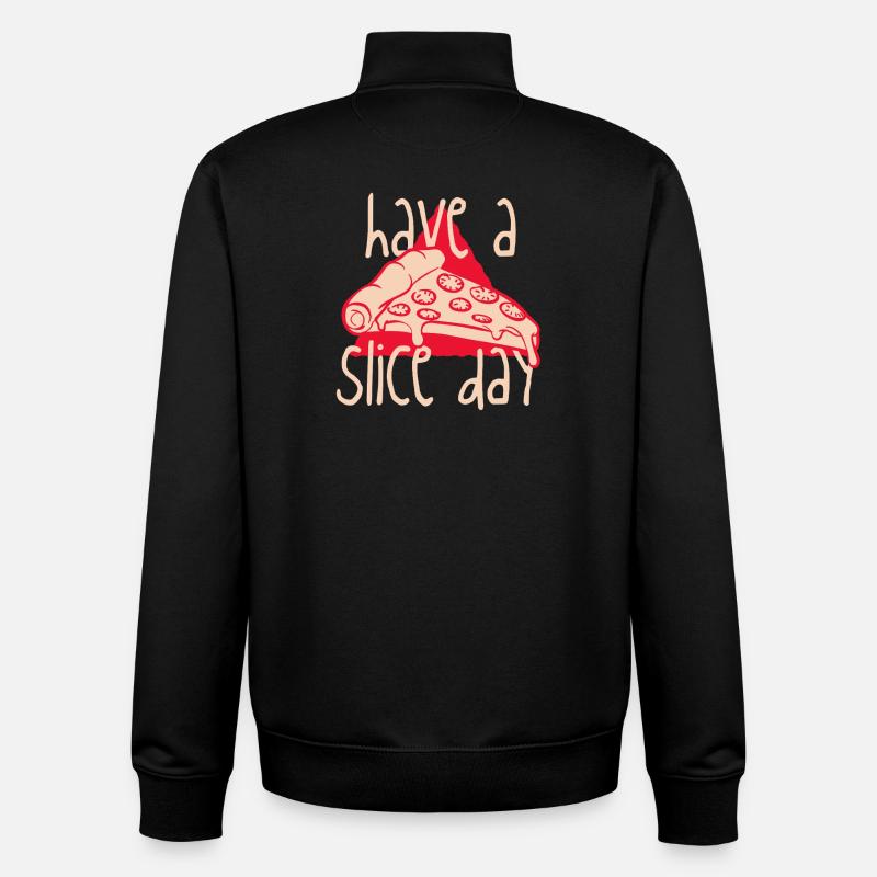 Have a Slice Day - Unisex Organic Zip Sweatshirt by Stanley/Stella - black