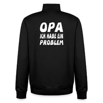 Opa - Unisex Organic Zip Sweatshirt von Stanley/Stella - Schwarz - Hinten - AI Model Male 185 light (185cm)