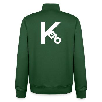 Keno white - Unisex Organic Zip Sweatshirt by Stanley/Stella - bottle green - Back - AI Model Male 185 dark (185cm)
