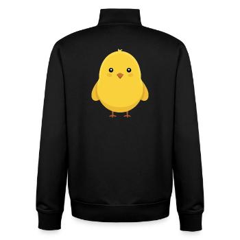 poussin - Sweat zippé unisexe en coton bio Stanley/Stella - noir - Dos - AI Model Male 185 light (185cm)