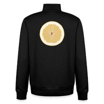 Citron et agrumes, tranche de citron, chemise, sweat à capuche - Sweat zippé unisexe en coton bio Stanley/Stella - noir - Dos - AI Model Male 185 light (185cm)