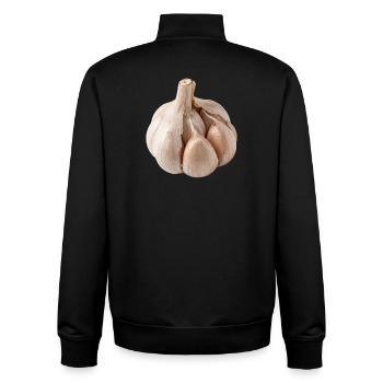 Ail Cuisine végane méditerranéenne - Sweat zippé unisexe en coton bio Stanley/Stella - noir - Dos - AI Model Male 185 light (185cm)