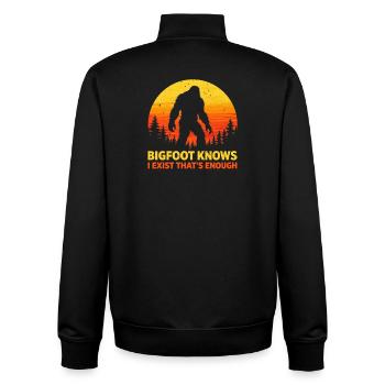 Bigfoot Sasquatch Yeti Cryptid Creatures Big Foot - Unisex Organic Zip Sweatshirt von Stanley/Stella - Schwarz - Hinten - AI Model Male 185 light (185cm)