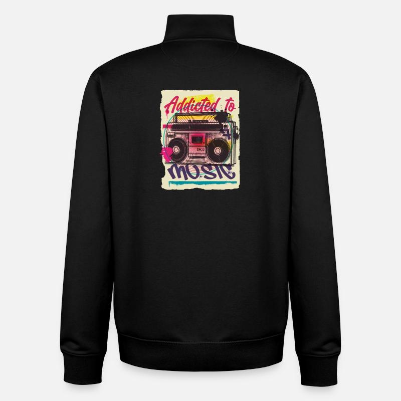 Graffiti Musik - Unisex Organic Zip Sweatshirt von Stanley/Stella - Schwarz