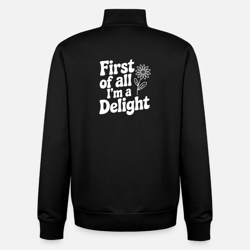 Zunächst einmal bin ich eine Freude - Unisex Organic Zip Sweatshirt von Stanley/Stella - Schwarz