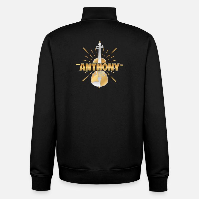 Antoine - Sweat zippé unisexe en coton bio Stanley/Stella - noir