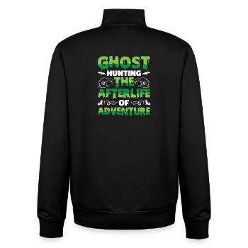 Geisterjäger Halloween Englisch Spruch - Unisex Organic Zip Sweatshirt von Stanley/Stella - Schwarz - Hinten - AI Model Male 185 light (185cm)