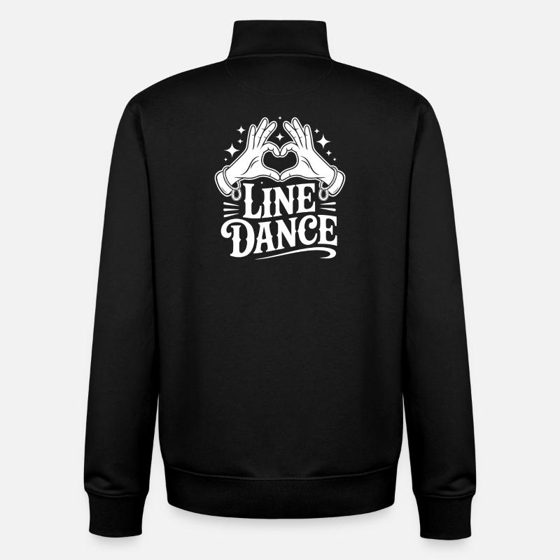 Line Dance Liebe - Unisex Organic Zip Sweatshirt von Stanley/Stella - Schwarz