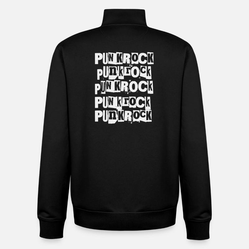 Répétition du punk rock - Sweat zippé unisexe en coton bio Stanley/Stella - noir