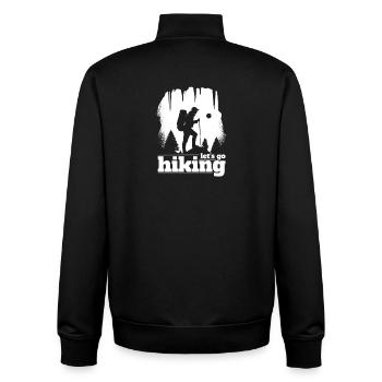 Let's Go Hiking - Unisex Organic Zip Sweatshirt von Stanley/Stella - Schwarz - Hinten - AI Model Male 185 light (185cm)