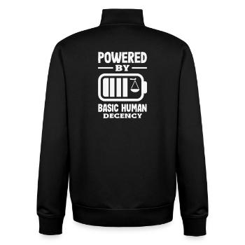 radicalized by fundamental - Unisex Organic Zip Sweatshirt by Stanley/Stella - black - Back - AI Model Male 185 light (185cm)