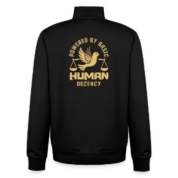 radicalized by fundamental - Unisex Organic Zip Sweatshirt by Stanley/Stella - black - Back - AI Model Male 185 light (185cm)