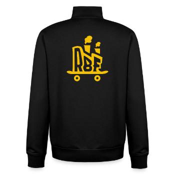 Logo de l’usine Rolling Board Jaune - Sweat zippé unisexe en coton bio Stanley/Stella - noir - Dos - AI Model Male 185 light (185cm)