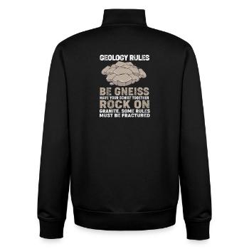 Geologie Archäologie - Unisex Organic Zip Sweatshirt von Stanley/Stella - Schwarz - Hinten - AI Model Male 185 light (185cm)