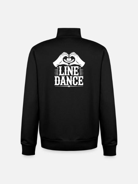 Line Dance Heart Hands Logo - Unisex Organic Zip Sweatshirt by Stanley/Stella - black
