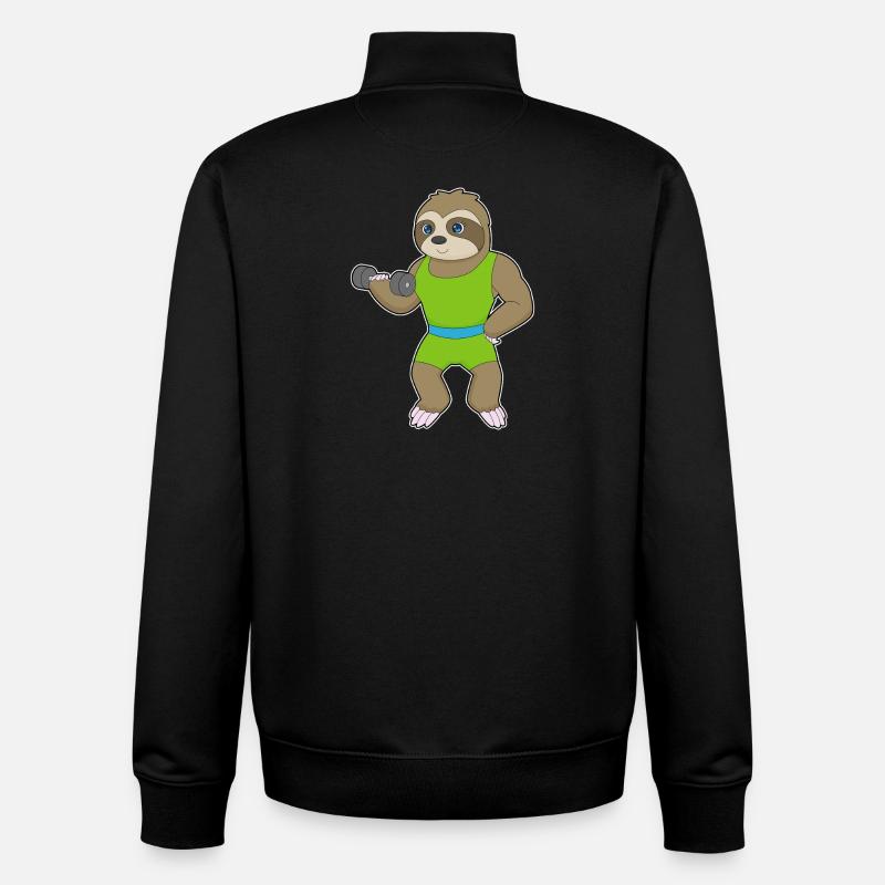 Culturiste paresseuse féminine - Sweat zippé unisexe en coton bio Stanley/Stella - noir