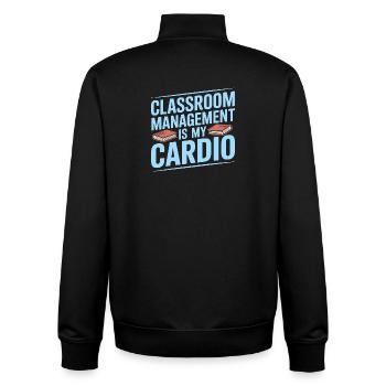 High School Teacher Classroom Management Education - Unisex Organic Zip Sweatshirt by Stanley/Stella - black - Back - AI Model Male 185 light (185cm)