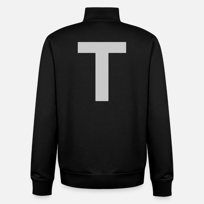 T-shirt avec un T - Sweat zippé unisexe en coton bio Stanley/Stella - noir
