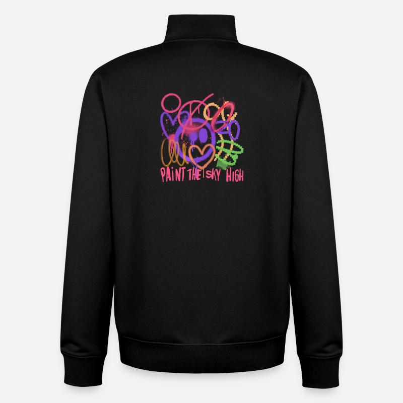 Graffiti Sky - Unisex Organic Zip Sweatshirt von Stanley/Stella - Schwarz