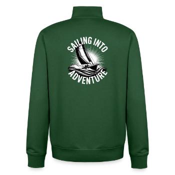 Regatta Sailing Shirt Sailboat Yacht Sailing Crew - Unisex Organic Zip Sweatshirt by Stanley/Stella - bottle green - Back - AI Model Male 185 dark (185cm)