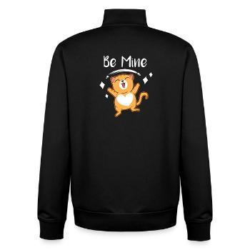 Be Mine Katzenfreude Herz Kätzchen Liebe  - Unisex Organic Zip Sweatshirt von Stanley/Stella - Schwarz - Hinten - AI Model Male 185 light (185cm)