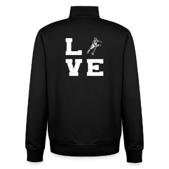 Pickleball Match Idee für Pickleballspielerin Fans - Unisex Organic Zip Sweatshirt von Stanley/Stella - Schwarz - Hinten - AI Model Male 185 light (185cm)