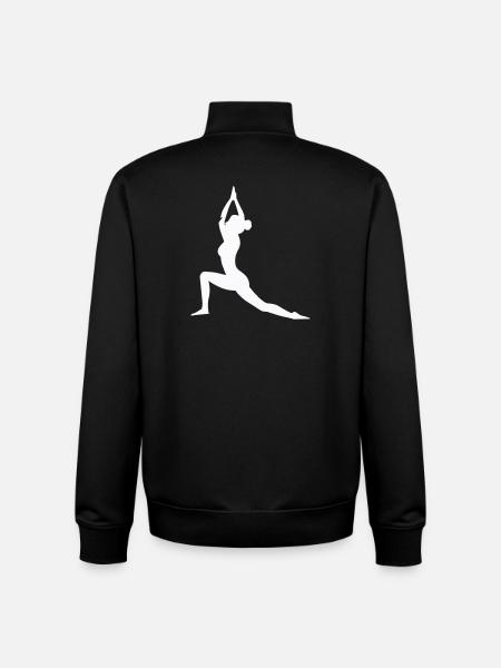 Yoga Pose Silhouette Strength Balance - Unisex Organic Zip Sweatshirt by Stanley/Stella - black